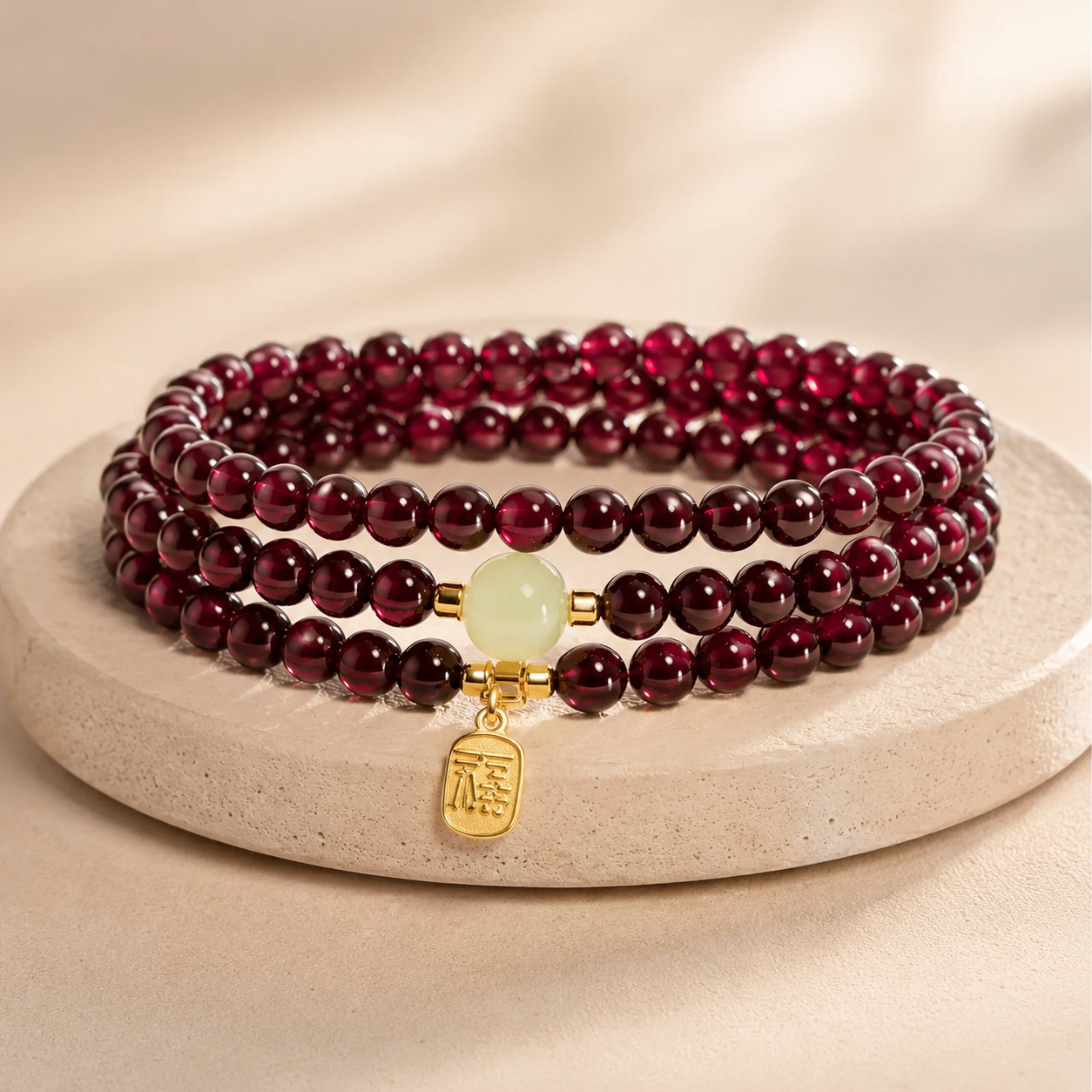 The Turning Garnet Wrap Bracelet