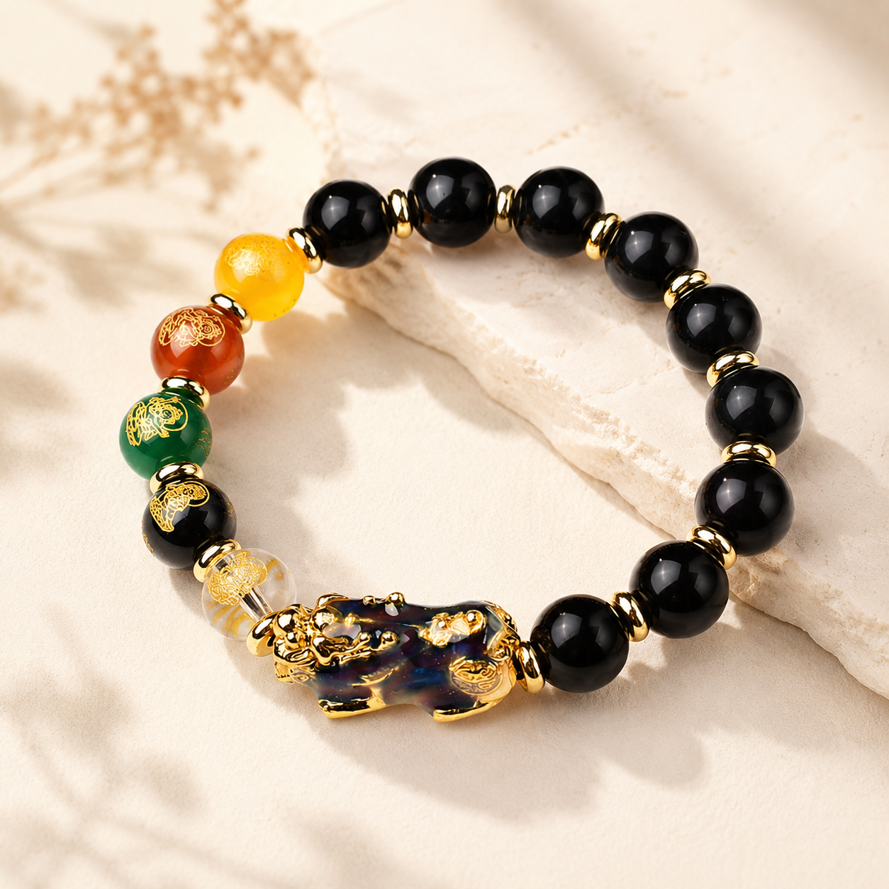 The Guardian Wealth Obsidian Pi Xiu Bracelet