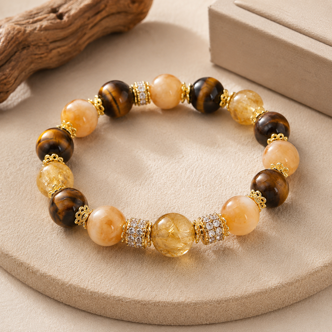 The Grounded Fortune Tiger Eye Bracelet